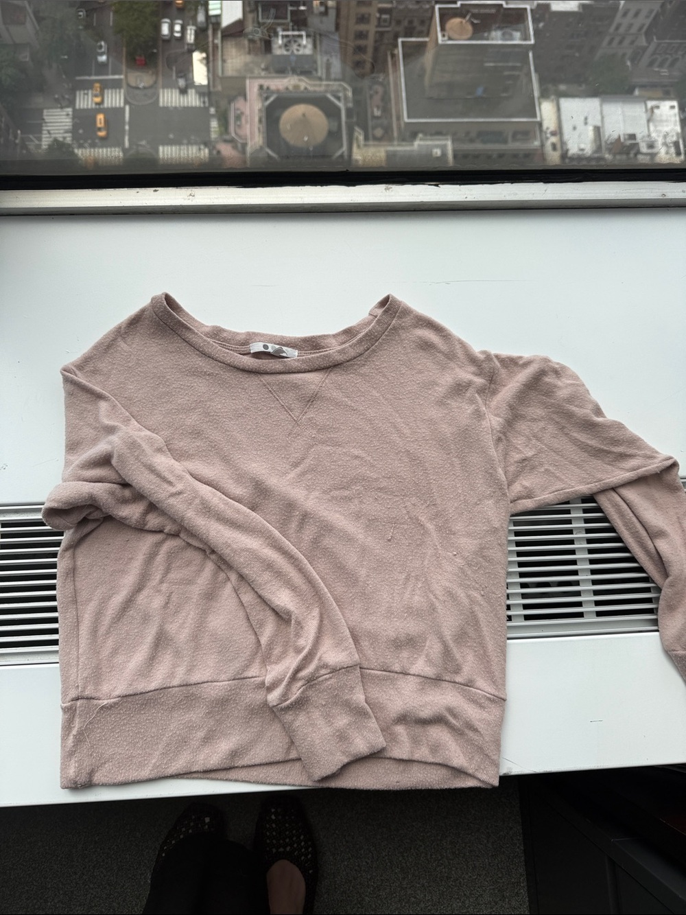 Three Dots Dusty Mauve Lightweight Pullover Sweatshirt